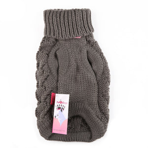 Steely Grey Acrylic Aran Jumper SPECIAL ORDER