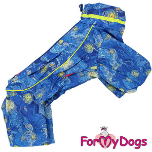 Starry Night Rainsuit For Boys For Medium, Large Breeds, Pugs & Westies PRE ORDER