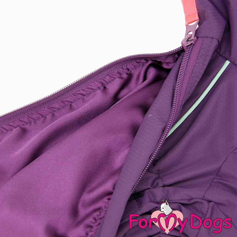 Perfect Purple Zip Backed Rainsuit For Girl