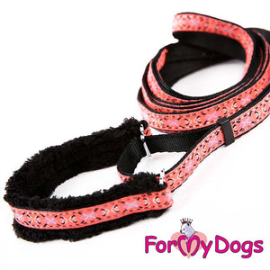 Versatile Collar and Lead Set Patterned Pink